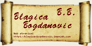 Blagica Bogdanović vizit kartica